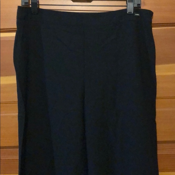 Chanel high rise wide leg wool side zip trouser - Picture 5 of 10